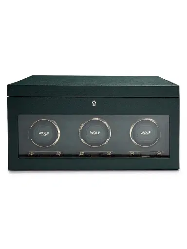 Wolf British Racing Green Triple Watch Winder | Thumbnail 1 Wolf British Racing Green Triple Watch Winder | Thumbnail 1