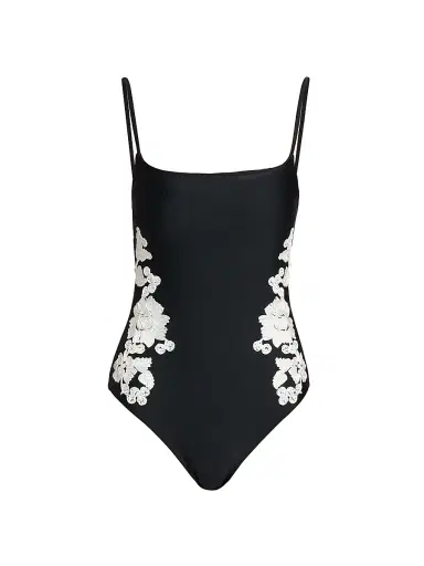 Simkhai Women's Juniper Embroidered One-Piece Swimsuit | Thumbnail 1 Simkhai Women's Juniper Embroidered One-Piece Swimsuit | Thumbnail 1