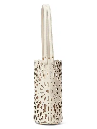 Simkhai Women's McCall Laser-Cut Leather Bucket Bag - Cream | Thumbnail 2 Simkhai Women's McCall Laser-Cut Leather Bucket Bag - Cream | Thumbnail 2