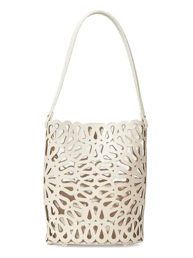 Simkhai Women's McCall Laser-Cut Leather Bucket Bag - Cream | Thumbnail 1 Simkhai Women's McCall Laser-Cut Leather Bucket Bag - Cream | Thumbnail 1