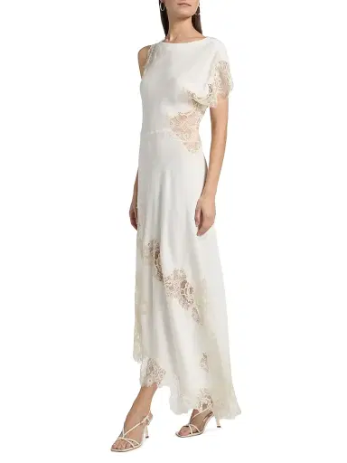 A.L.C. Women's Alessia Asymmetric Lace-Trimmed Dress - Creme | Thumbnail 4