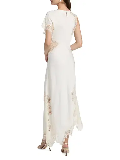 A.L.C. Women's Alessia Asymmetric Lace-Trimmed Dress - Creme | Thumbnail 5