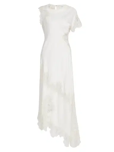 A.L.C. Women's Alessia Asymmetric Lace-Trimmed Dress - Creme | Thumbnail 1