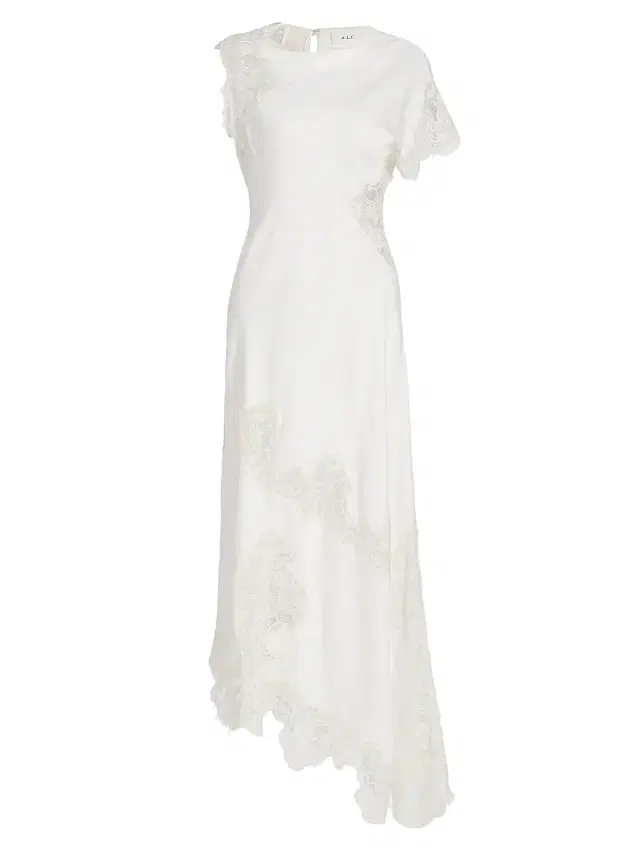 A.L.C. Women's Alessia Asymmetric Lace-Trimmed Dress - Creme