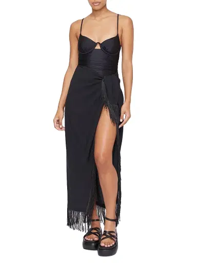 Simkhai Women's Laine Underwire Ruched One-Piece Swimsuit - Black - Size XS | Thumbnail 2 Simkhai Women's Laine Underwire Ruched One-Piece Swimsuit - Black - Size XS | Thumbnail 2
