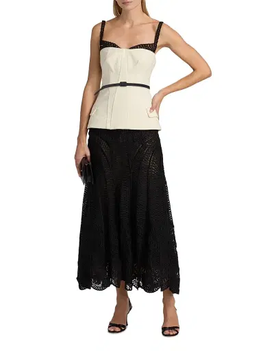 Simkhai Women's McKinnon Layered Maxi Dress - Ivory - Size 8 | Thumbnail 2 Simkhai Women's McKinnon Layered Maxi Dress - Ivory - Size 8 | Thumbnail 2