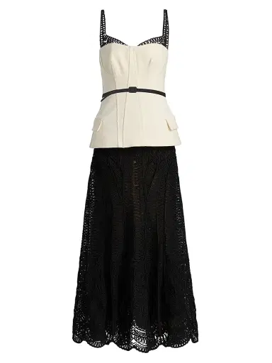 Simkhai Women's McKinnon Layered Maxi Dress - Ivory - Size 8 | Thumbnail 1 Simkhai Women's McKinnon Layered Maxi Dress - Ivory - Size 8 | Thumbnail 1
