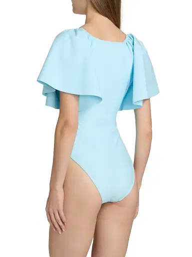 Simkhai Women's Cassidie Flutter Sleeve One-Piece Swimsuit | Thumbnail 4 Simkhai Women's Cassidie Flutter Sleeve One-Piece Swimsuit | Thumbnail 4