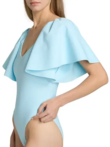 Simkhai Women's Cassidie Flutter Sleeve One-Piece Swimsuit | Thumbnail 5 Simkhai Women's Cassidie Flutter Sleeve One-Piece Swimsuit | Thumbnail 5