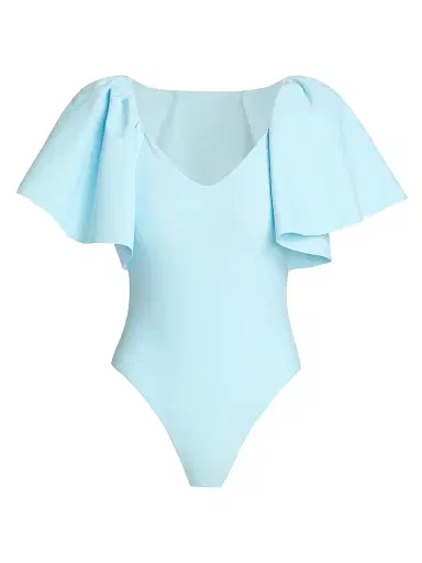 Simkhai Women's Cassidie Flutter Sleeve One-Piece Swimsuit | Thumbnail 1 Simkhai Women's Cassidie Flutter Sleeve One-Piece Swimsuit | Thumbnail 1