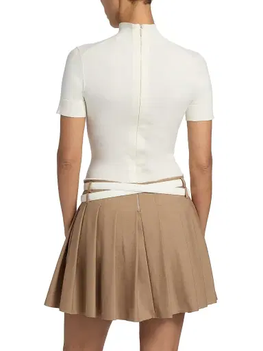 Simkhai Women's Abbie Mixed-Media Belted Minidress | Thumbnail 5 Simkhai Women's Abbie Mixed-Media Belted Minidress | Thumbnail 5