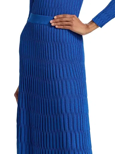 Misook Women's Textured Knit Maxi Skirt - Aegean Blue - Size XXL | Thumbnail 6 Misook Women's Textured Knit Maxi Skirt - Aegean Blue - Size XXL | Thumbnail 6
