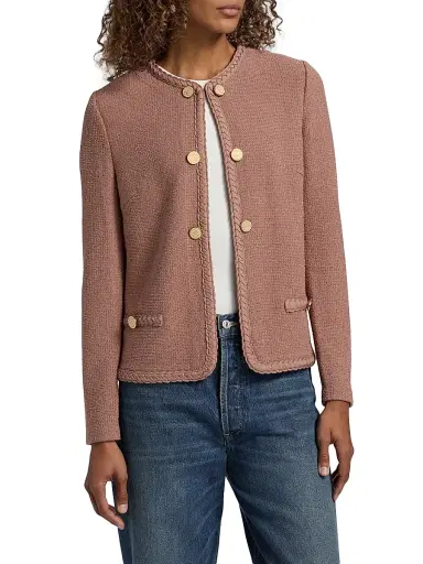 Misook Women's Braid-Trim Knit Jacket | Thumbnail 3 Misook Women's Braid-Trim Knit Jacket | Thumbnail 3