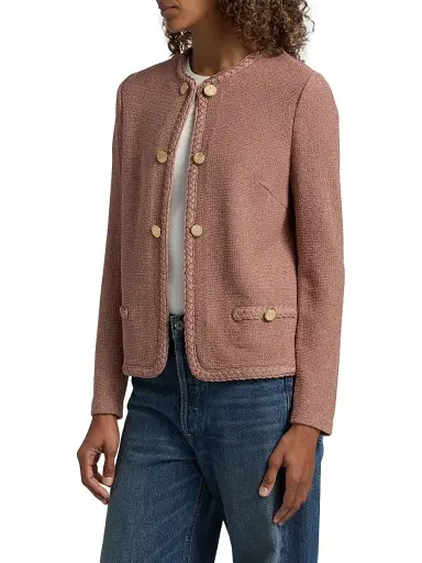 Misook Women's Braid-Trim Knit Jacket | Thumbnail 4 Misook Women's Braid-Trim Knit Jacket | Thumbnail 4