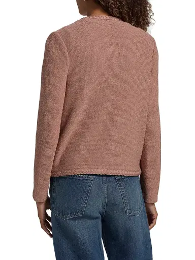 Misook Women's Braid-Trim Knit Jacket | Thumbnail 5 Misook Women's Braid-Trim Knit Jacket | Thumbnail 5