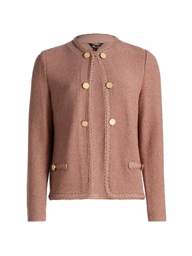 Misook Women's Braid-Trim Knit Jacket | Thumbnail 1 Misook Women's Braid-Trim Knit Jacket | Thumbnail 1