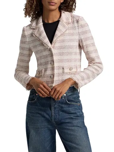 Misook Women's Striped Knit Jacket - Biscotti White Black - Size XXL | Thumbnail 3