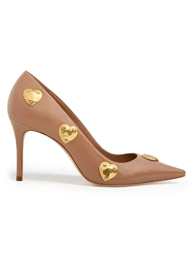 Cinq à Sept Women's Luna 85MM Embellished Leather Pumps - Light Russet Gold
