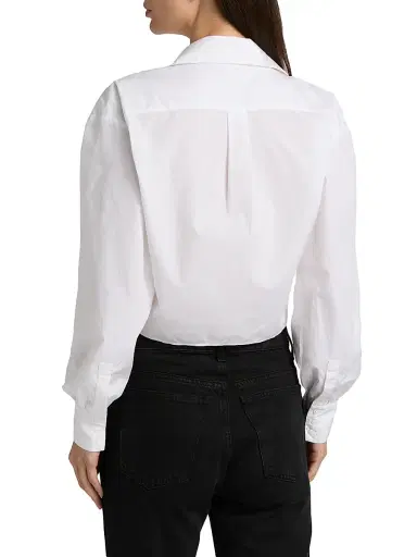 Cinq à Sept Women's Marianna Appliqué Cotton Top - White | Thumbnail 5