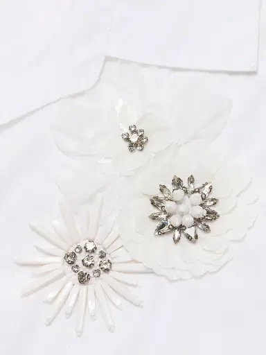 Cinq à Sept Women's Marianna Appliqué Cotton Top - White | Thumbnail 7