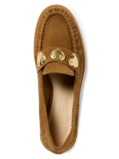 Cinq à Sept Women's Gretta Embellished Suede Loafers - Golden Sienna | Thumbnail 3