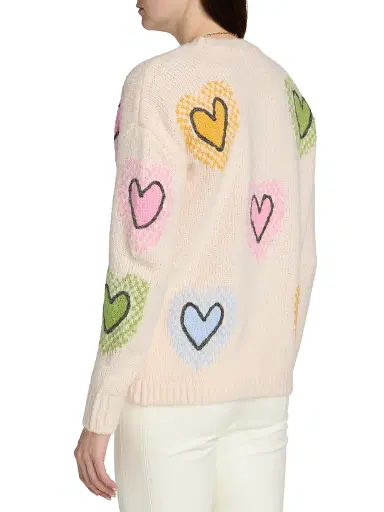 Cinq à Sept Women's Love Cotton-Blend Crewneck Sweater | Thumbnail 5