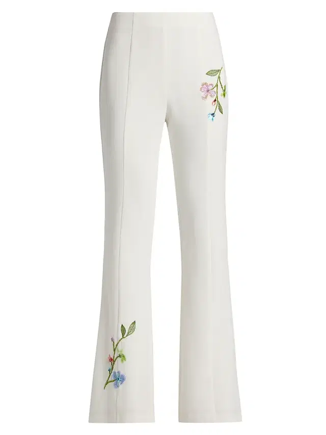 Cinq à Sept Women's Kaitlyn Embellished Floral Vine-Embroidered Pants -  Multi