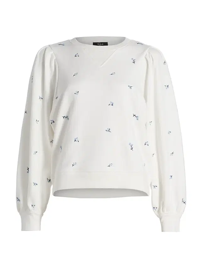 Rails Women's Tiffany Floral-Embroidered Cotton Sweatshirt - Embroidered Blue Iris