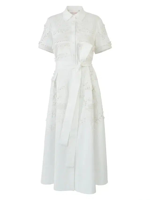 Carolina Herrera Women's Resort Floral Embroidered Cotton Shirtdress - White
