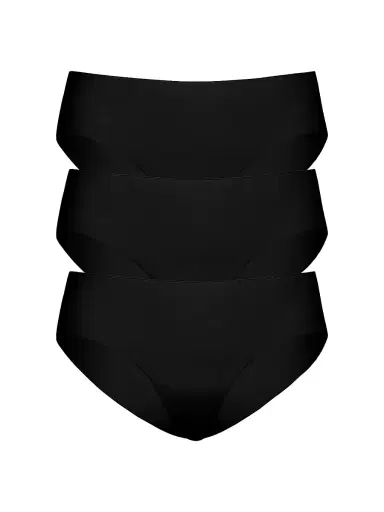 Commando Women's 3-Pack Stretch-Cotton Bikini Brief Set - Size Large | Thumbnail 1
