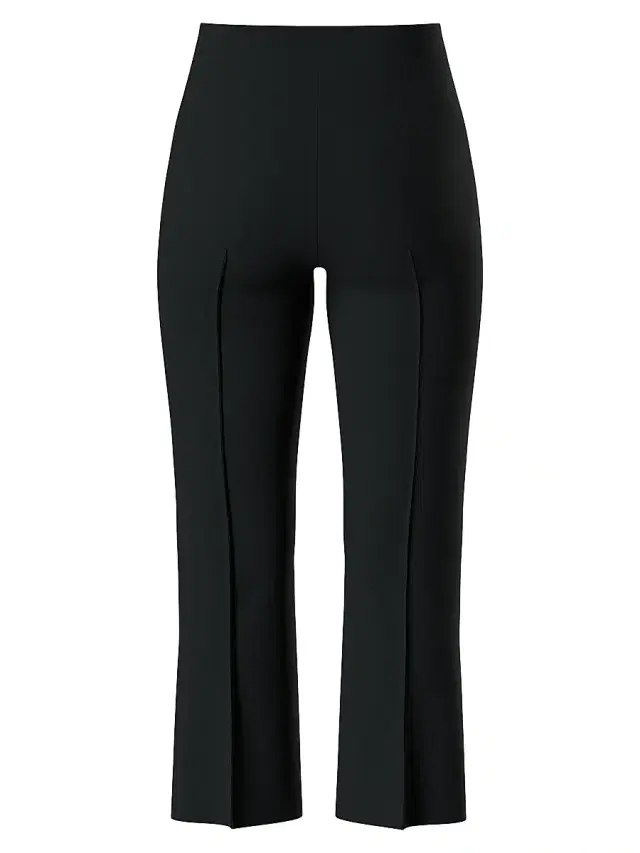 Commando Women's Neoprene CEO Pintucked Crop Pants - Black