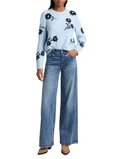 RAILS Women's Anise Floral Knit Crewneck Sweater | Thumbnail 2 RAILS Women's Anise Floral Knit Crewneck Sweater | Thumbnail 2