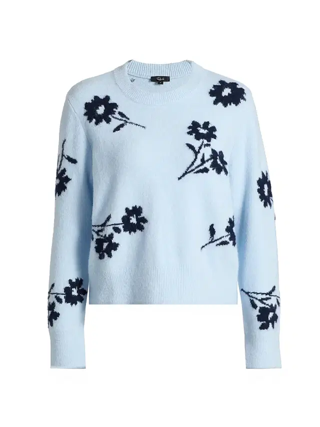 Rails Women's Anise Floral Knit Crewneck Sweater - Winter Blue Floral