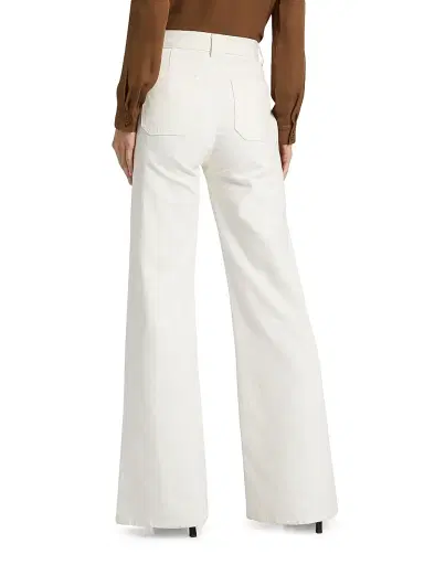 Nili Lotan Women's Edira Wide-Leg Jeans - Cream - Size 28 | Thumbnail 5
