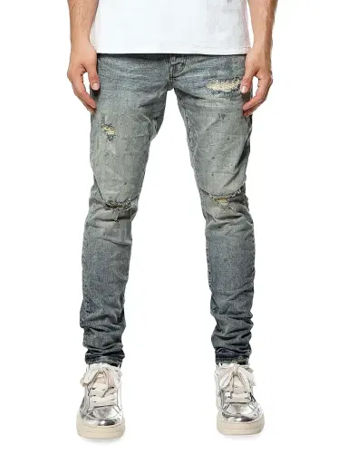 Purple Brand Men's Distressed Skinny Jeans - Light Indigo - Size 40 | Thumbnail 1