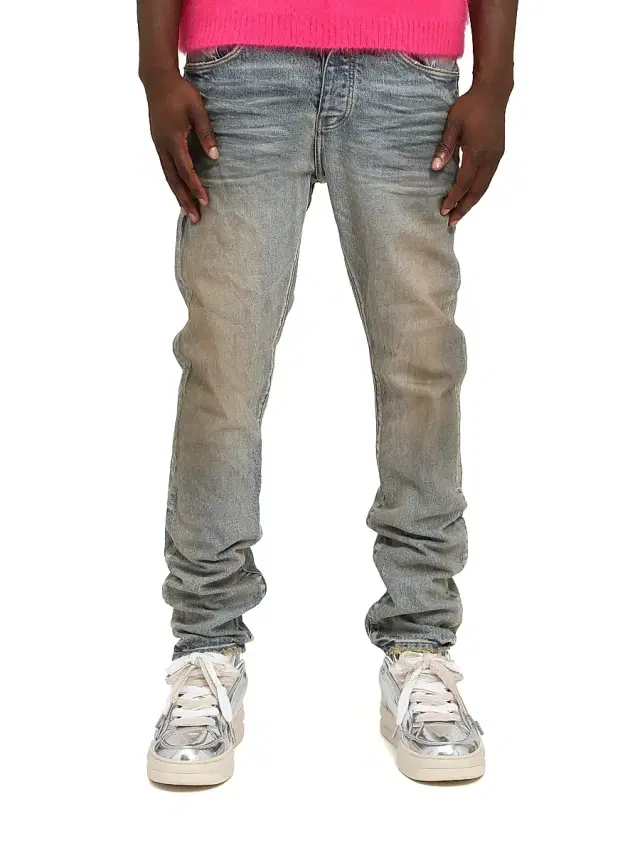 Purple Brand Men's Glow Dirty Slim Straight-Leg Jeans - Light Indigo
