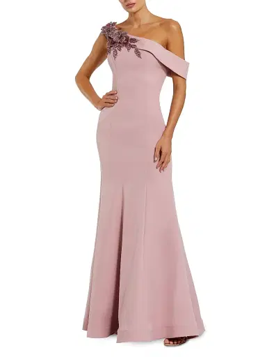 Mac Duggal Women's Embellished Crepe Off-The-Shoulder Mermaid Gown - Rose - Size 14 | Thumbnail 1 Mac Duggal Women's Embellished Crepe Off-The-Shoulder Mermaid Gown - Rose - Size 14 | Thumbnail 1