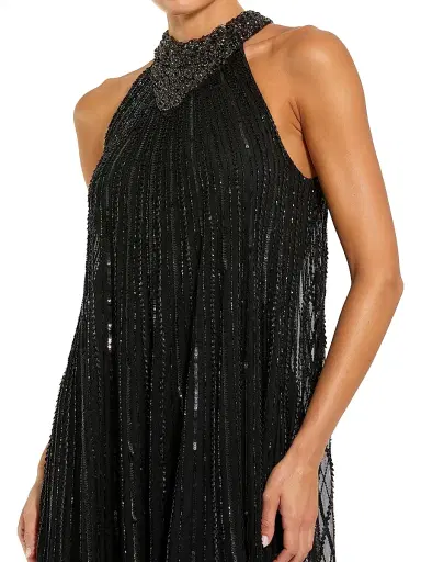 Mac Duggal Women's Sequined-Mesh Trapeze Gown - Black - Size 16 | Thumbnail 3 Mac Duggal Women's Sequined-Mesh Trapeze Gown - Black - Size 16 | Thumbnail 3