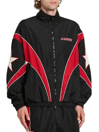 AMIRI Men's Sport Appliqué Zip-Up Windbreaker - Black - Size Small | Thumbnail 4