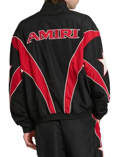 AMIRI Men's Sport Appliqué Zip-Up Windbreaker - Black - Size Small | Thumbnail 5