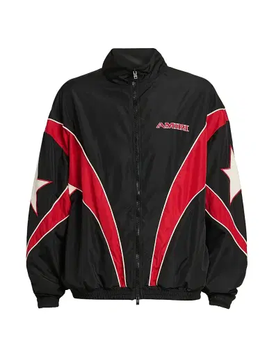 AMIRI Men's Sport Appliqué Zip-Up Windbreaker - Black - Size Small | Thumbnail 1