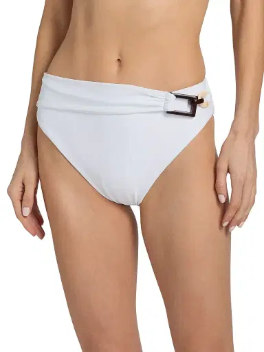 Ramy Brook Women's Maxine Buckle-Detail Bikini Bottom - White | Thumbnail 3 Ramy Brook Women's Maxine Buckle-Detail Bikini Bottom - White | Thumbnail 3