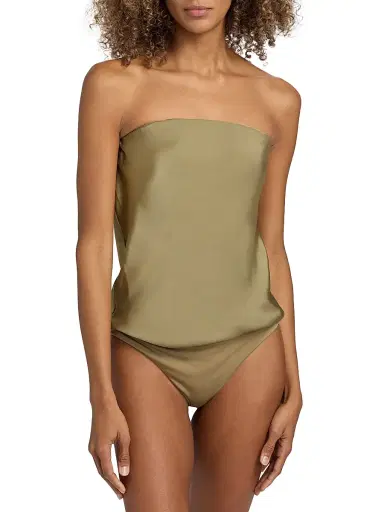 Ramy Brook Women's Ruben Strapless Bodysuit - Safari | Thumbnail 6
