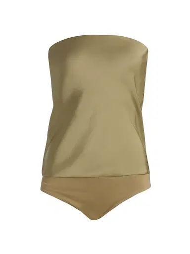 Ramy Brook Women's Ruben Strapless Bodysuit - Safari | Thumbnail 1