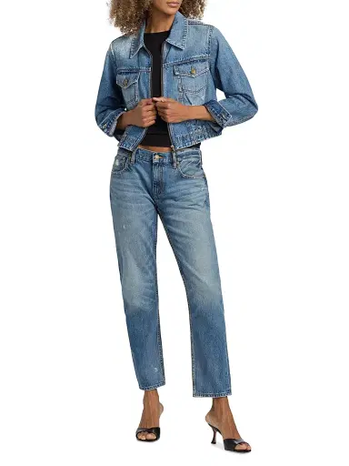 Ramy Brook Women's Jannah Denim Zip-Up Jacket | Thumbnail 2