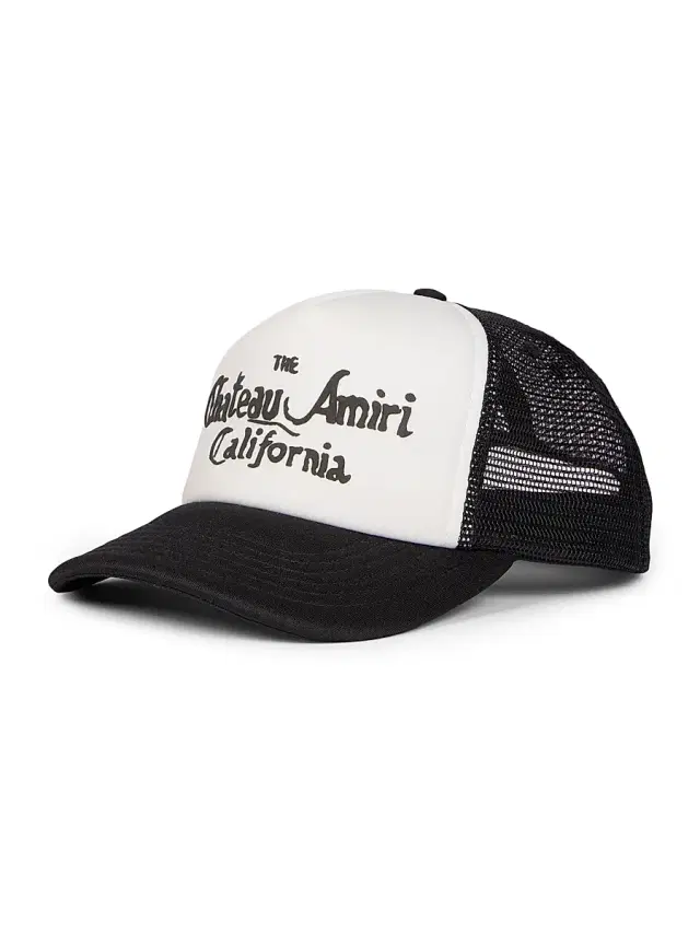 Men's Chateau  Logo Foam Trucker Hat - Alabaster Black