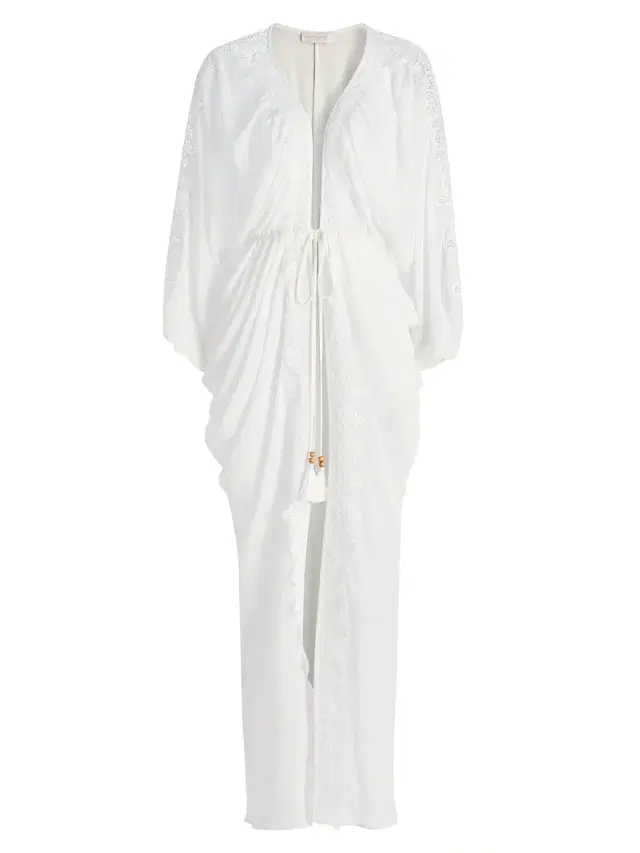 Ramy Brook Women's Bernice Lace-Trim V-Neck Maxi Dress - White