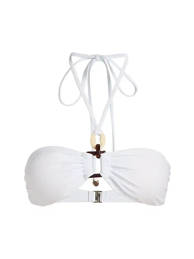 Women's Meredith Embellished Halterneck Bikini Top - White