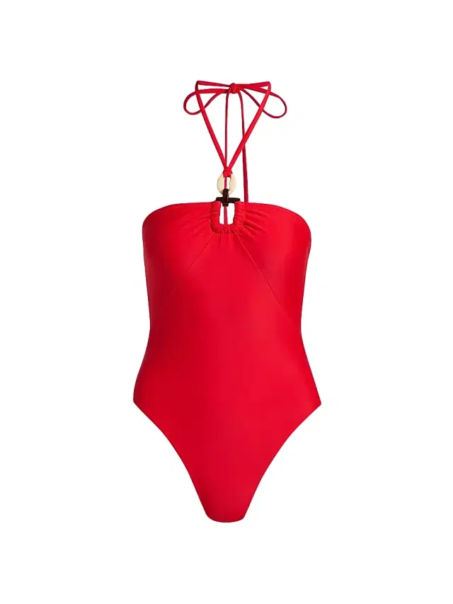 Women's Marjorie Halterneck One-Piece Swimsuit - Flame