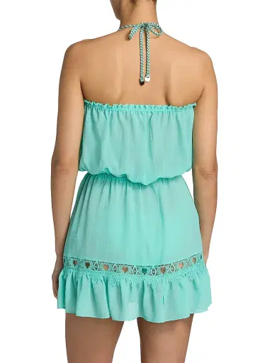 Ramy Brook Women's Beth Lace-Trim Cover-Up Minidress - Seaglass - Size XL | Thumbnail 4 Ramy Brook Women's Beth Lace-Trim Cover-Up Minidress - Seaglass - Size XL | Thumbnail 4